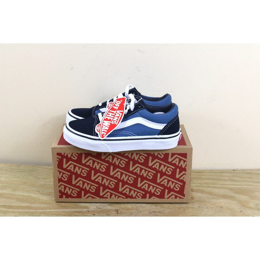 New Vans Sneakers Boys 12 Blue True White Colorblock Old Skool
